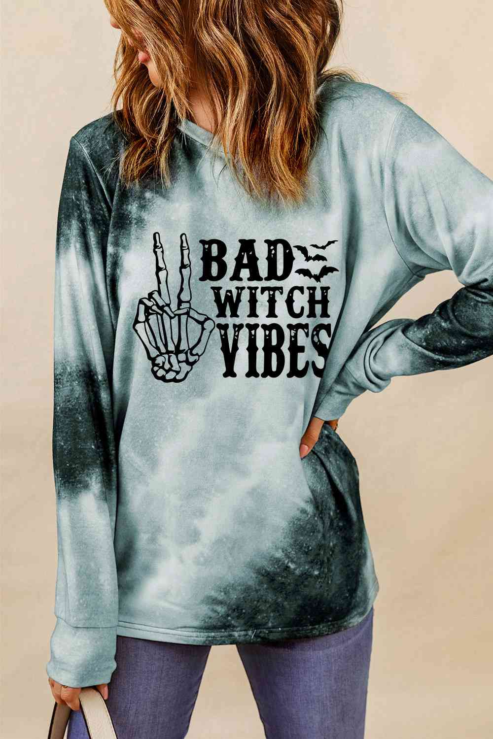 Long Sleeve BAD WITCH VIBES Sweater - Ashley's Artistries