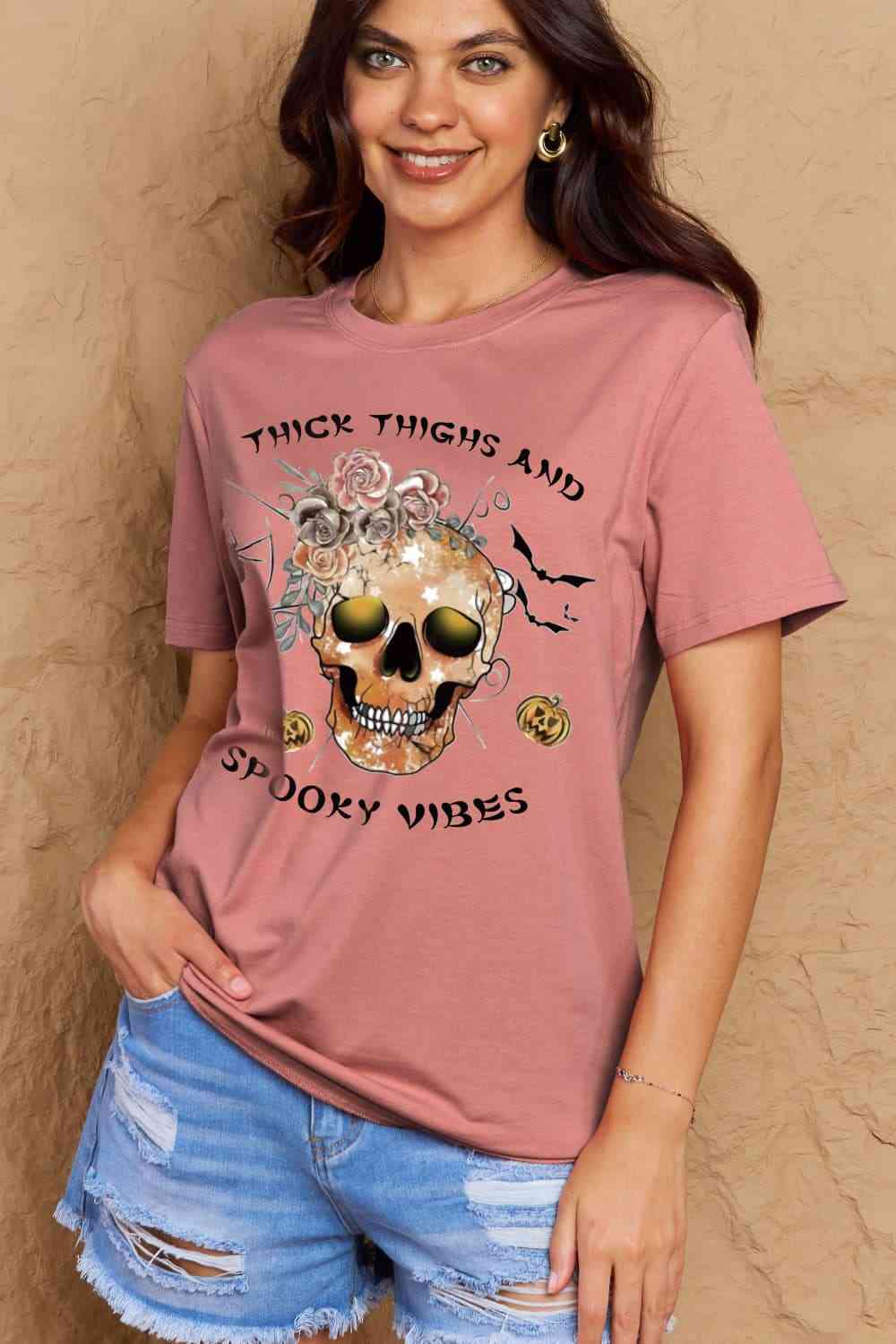 THICK THIGHS AND SPOOKY VIBES T-Shirt - Ashley's Artistries