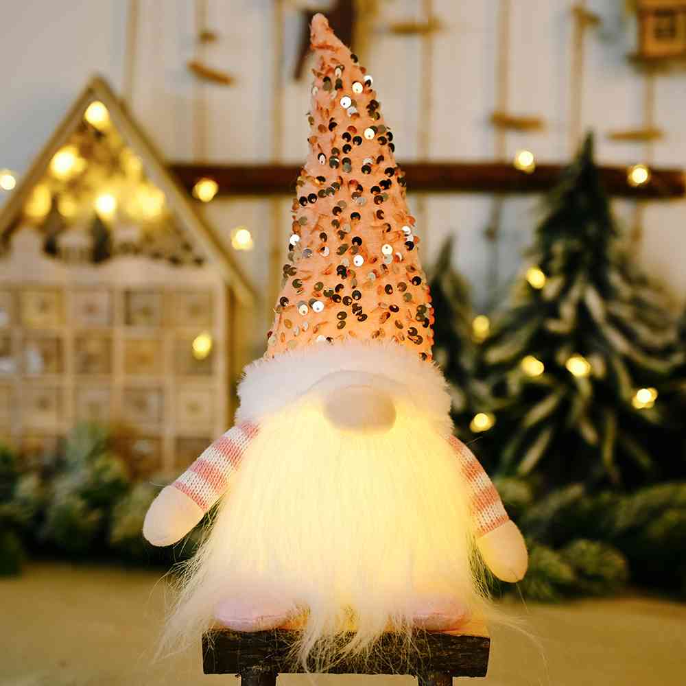 Sequin Light-Up Gnome Decoration - Ashley's Artistries