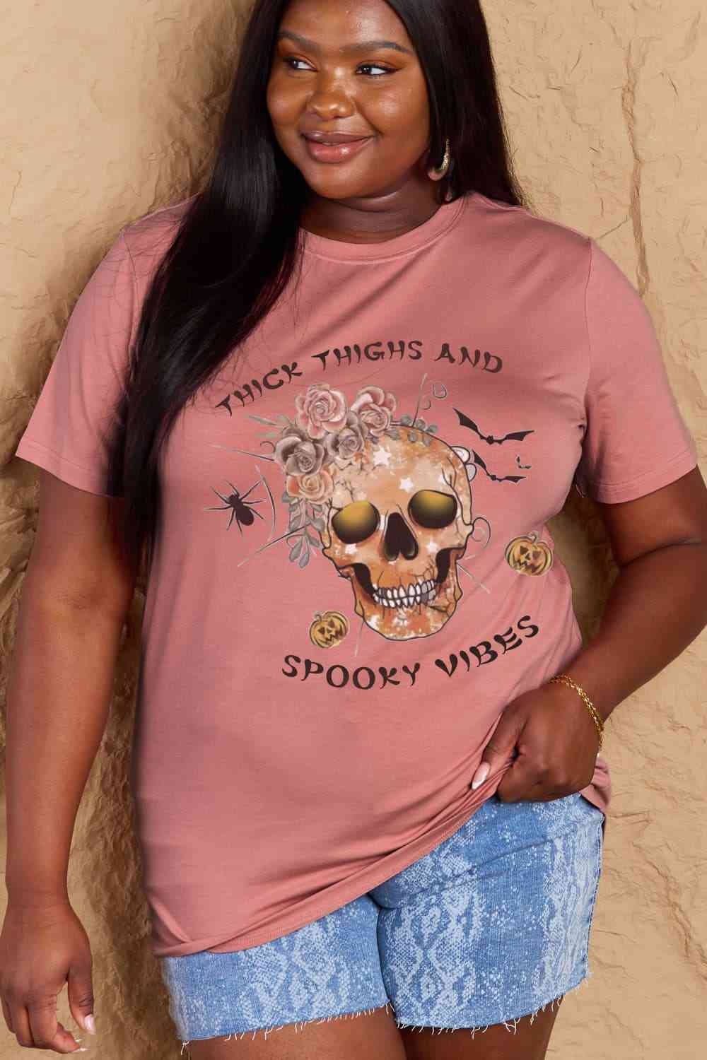 THICK THIGHS AND SPOOKY VIBES T-Shirt - Ashley's Artistries