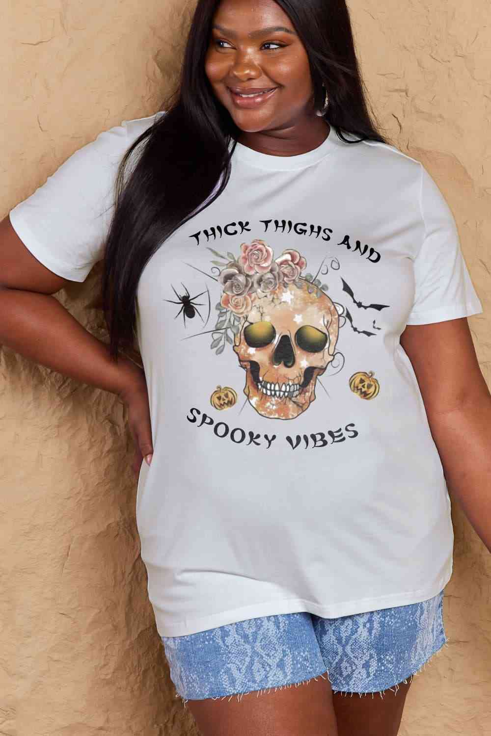 THICK THIGHS AND SPOOKY VIBES T-Shirt - Ashley's Artistries