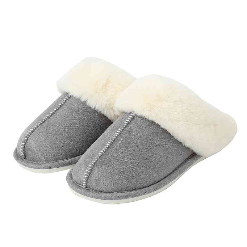 Faux Suede Center Seam Slippers - Ashley's Artistries