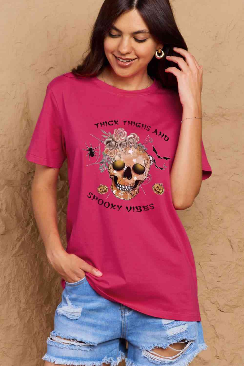 THICK THIGHS AND SPOOKY VIBES T-Shirt - Ashley's Artistries