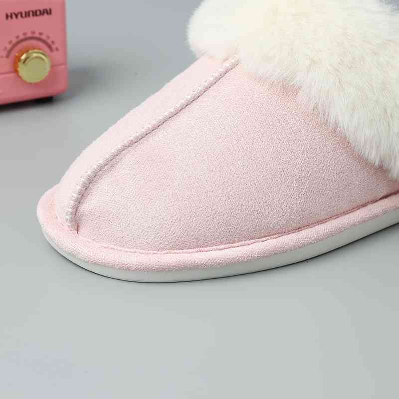 Faux Suede Center Seam Slippers - Ashley's Artistries