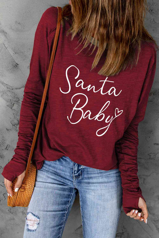 Santa Baby Long Sleeve Sweatshirt