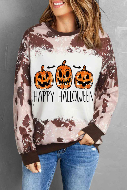 Long Sleeve HAPPY HALLOWEEN Sweater - Ashley's Artistries