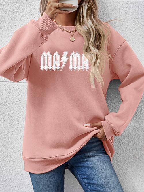 Mama Graphic Dropped Shoulder Sweater - Ashley's Artistries