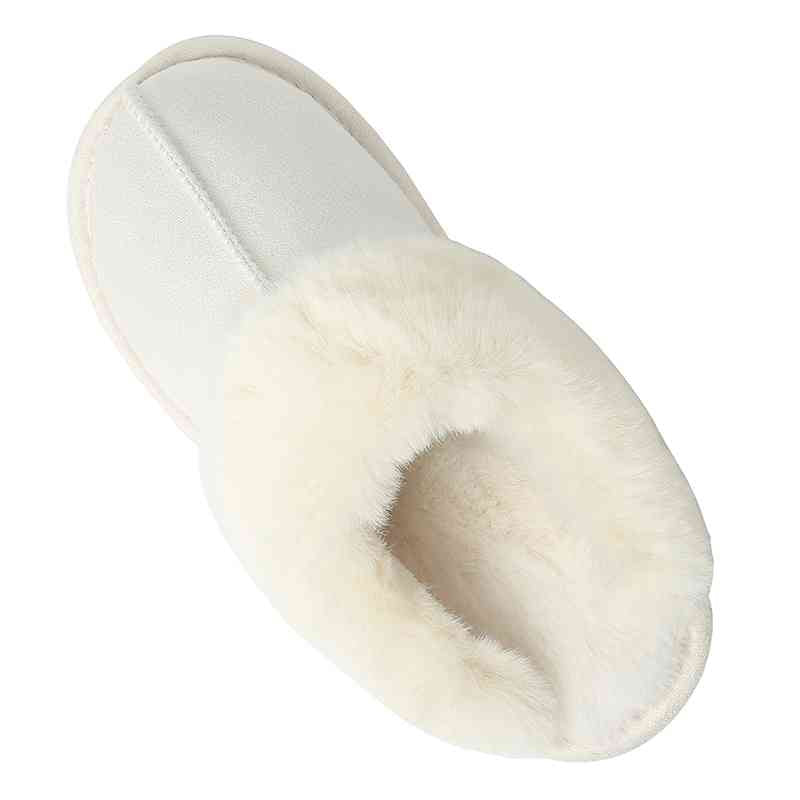 Faux Suede Center Seam Slippers - Ashley's Artistries