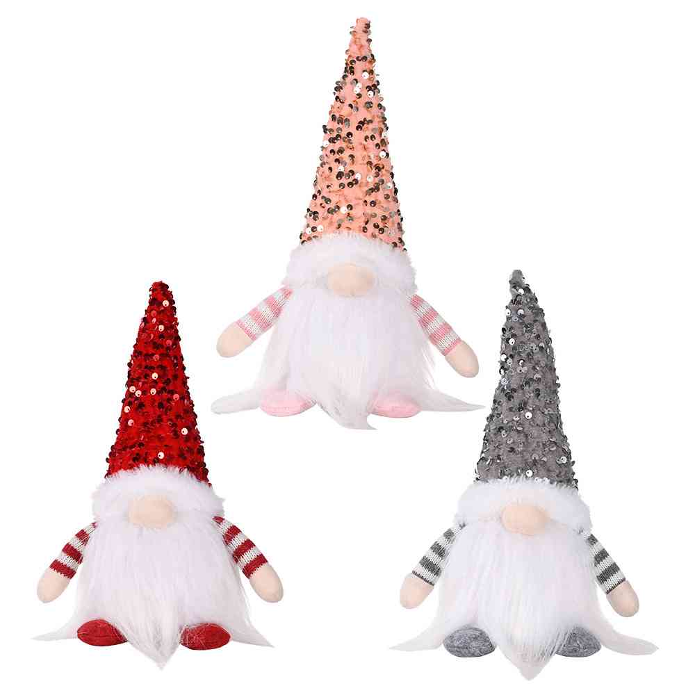 Sequin Light-Up Gnome Decoration - Ashley's Artistries