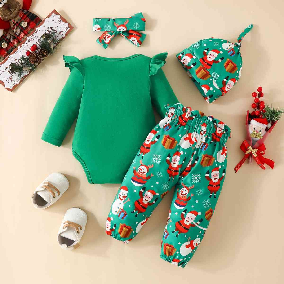 Santa Baby Bodysuit Set