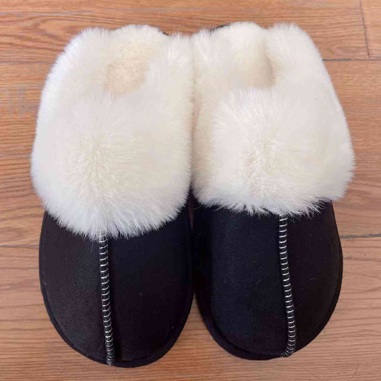 Faux Suede Center Seam Slippers - Ashley's Artistries