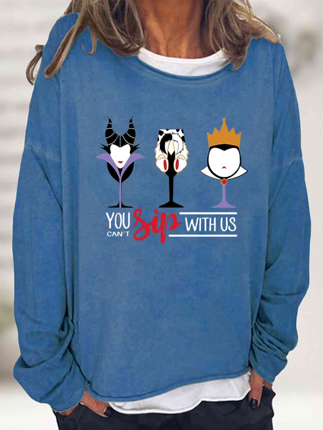 YOU CAN'T SIP WITH US Graphic Sweater - Ashley's Artistries