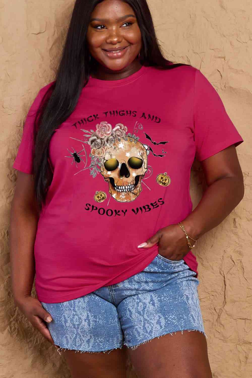 THICK THIGHS AND SPOOKY VIBES T-Shirt - Ashley's Artistries