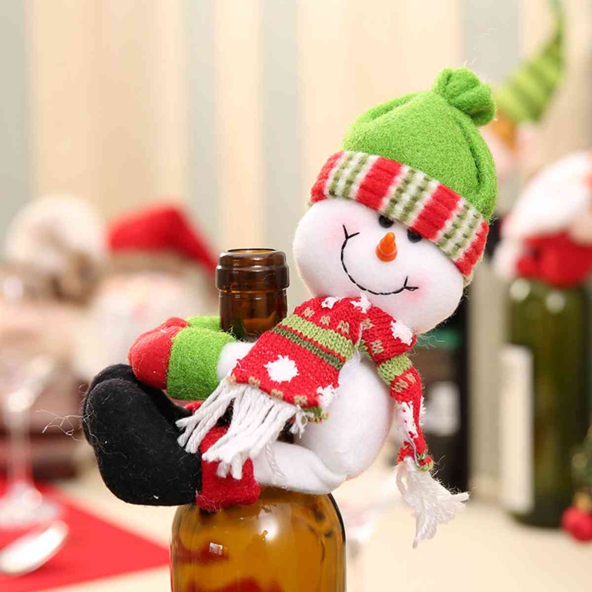 Christmas Doll Wine Bottle Decoration - Ashley's Artistries