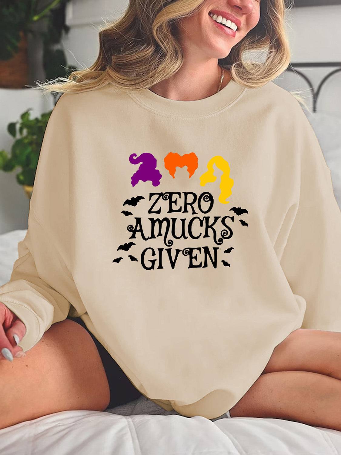 Oversized Crew Neck Long Sleeve Sweater - Ashley's Artistries