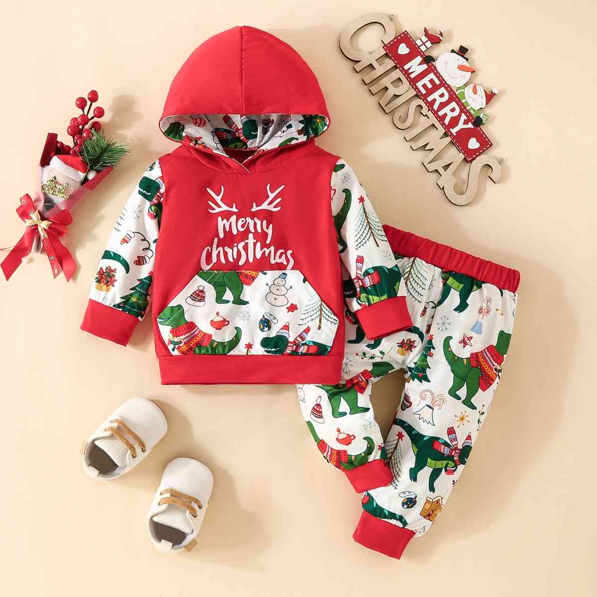 Merry Christmas Hoodie and Pants Set