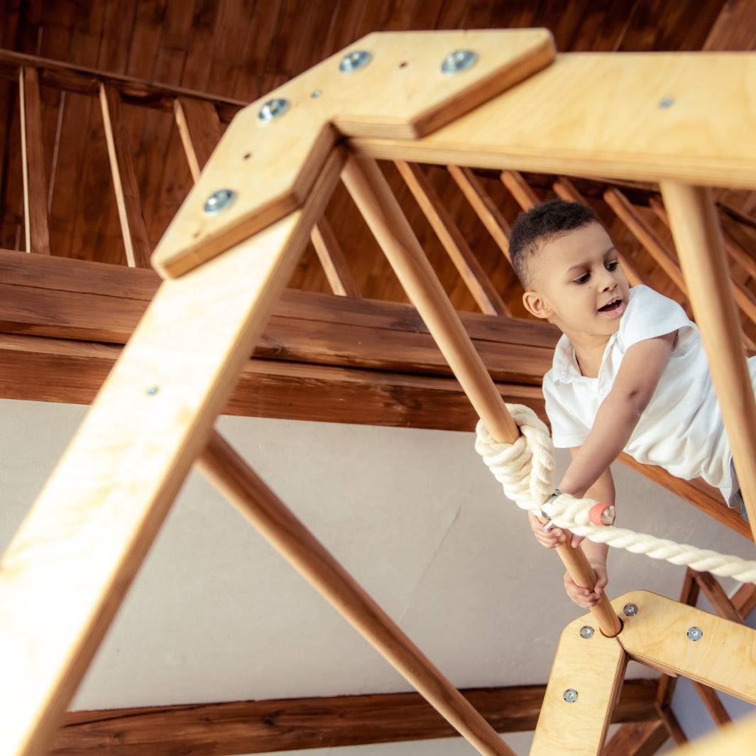 Indoor Wooden Playhouse with Swings - Ashley's Artistries