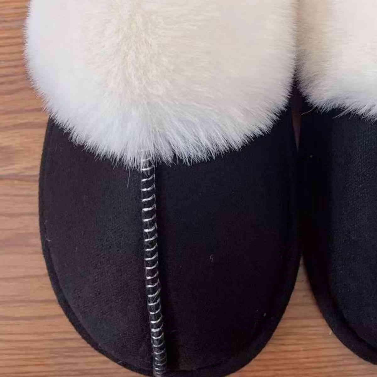 Faux Suede Center Seam Slippers - Ashley's Artistries