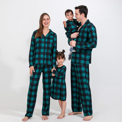 Baby Plaid Collared Neck Jumpsuit - Ashley's Artistries