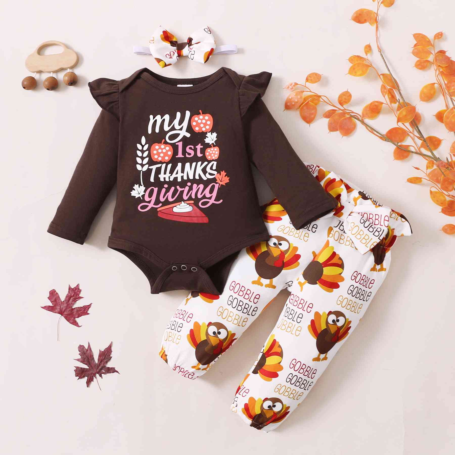 First Thanksgiving Bodysuit and Pants Set - Ashley's Artistries