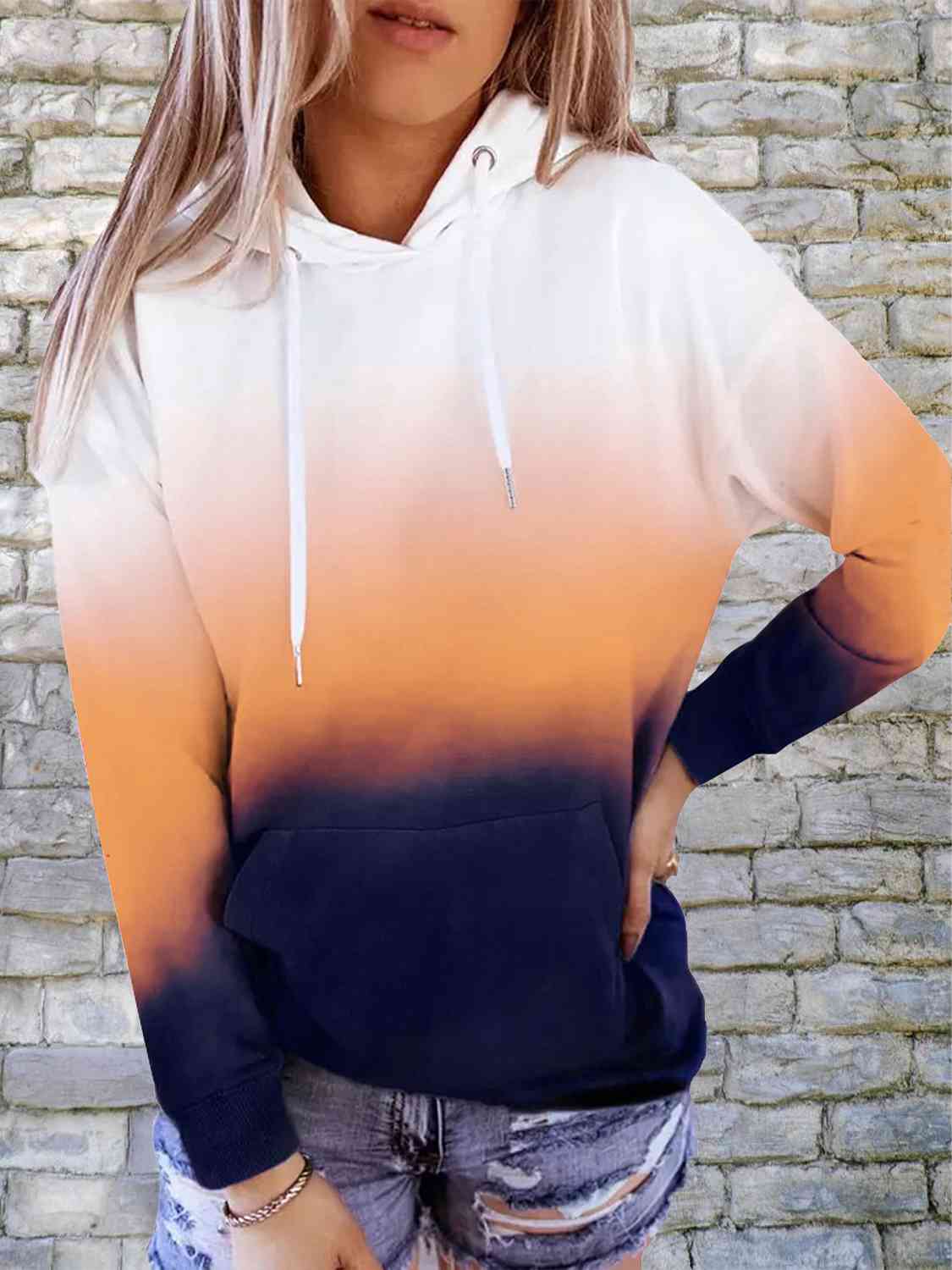 Gradient Drawstring Hoodie - Ashley's Artistries