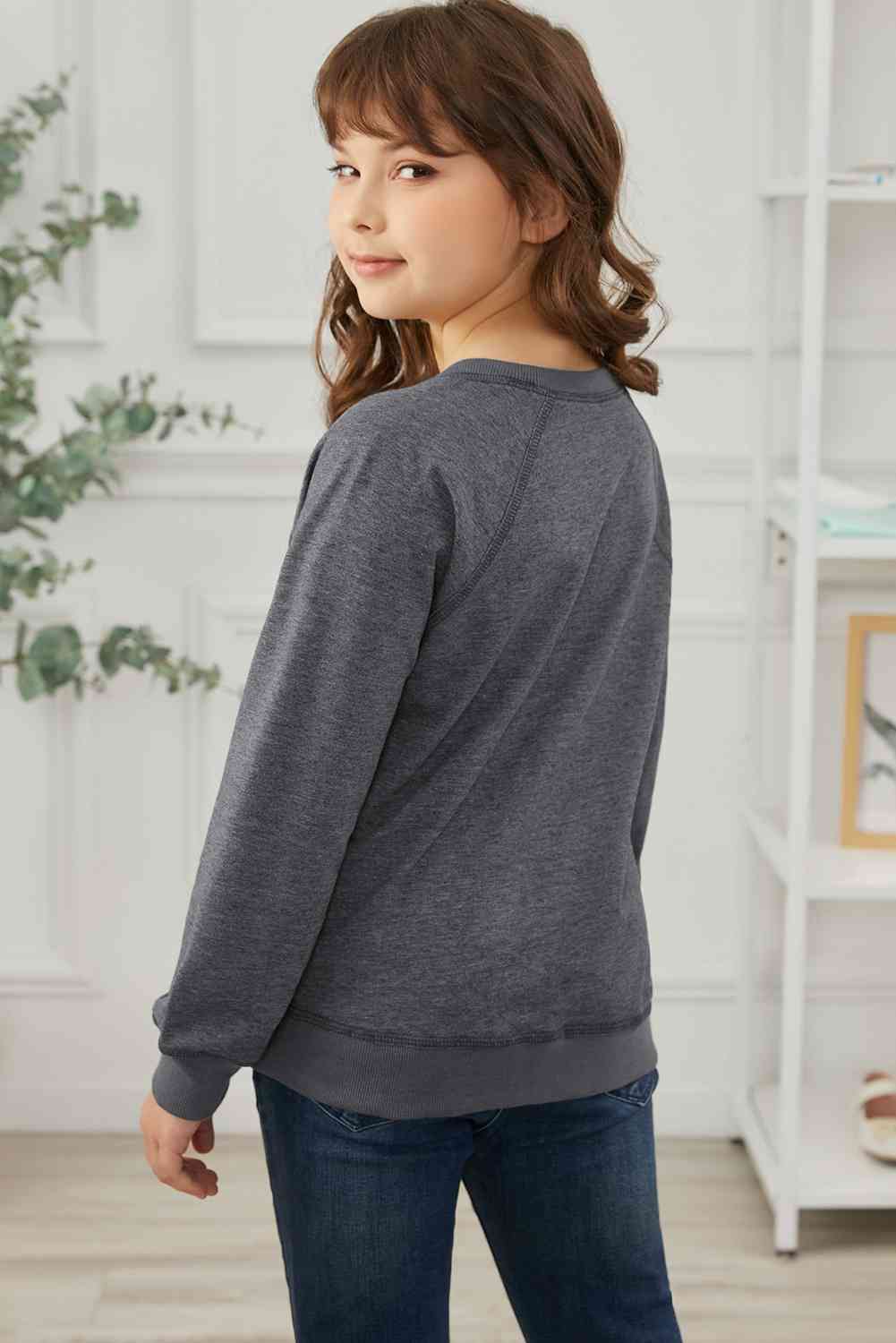 Girls Raglan Sleeve Sweatshirt - Ashley's Artistries