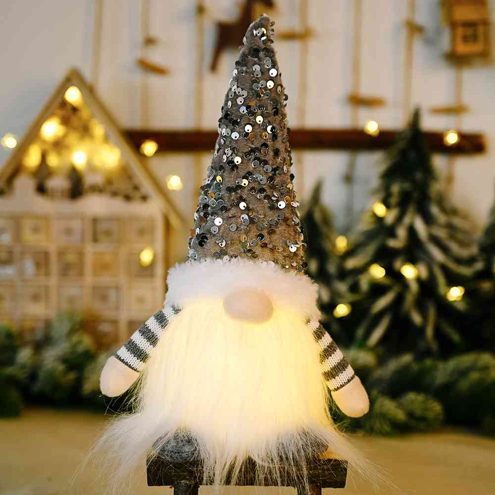 Sequin Light-Up Gnome Decoration - Ashley's Artistries