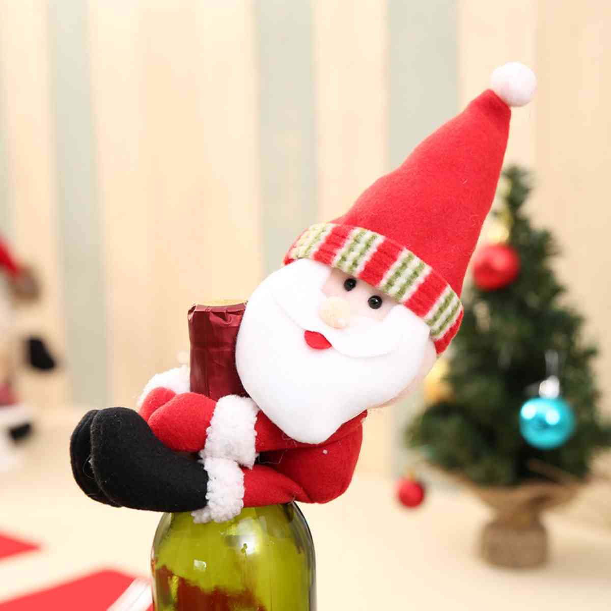 Christmas Doll Wine Bottle Decoration - Ashley's Artistries