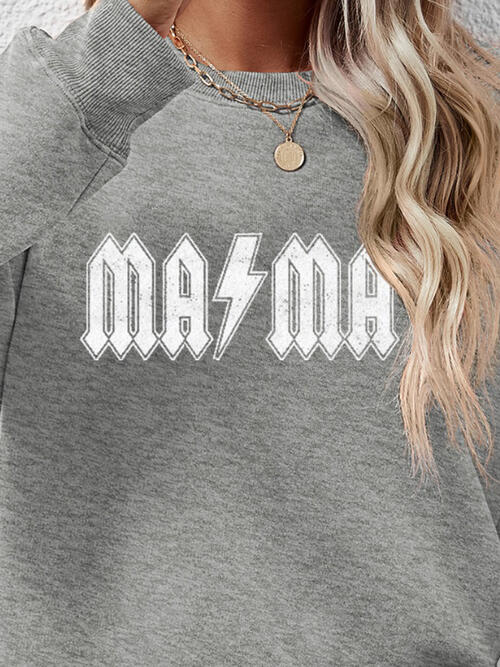 Mama Graphic Dropped Shoulder Sweater - Ashley's Artistries