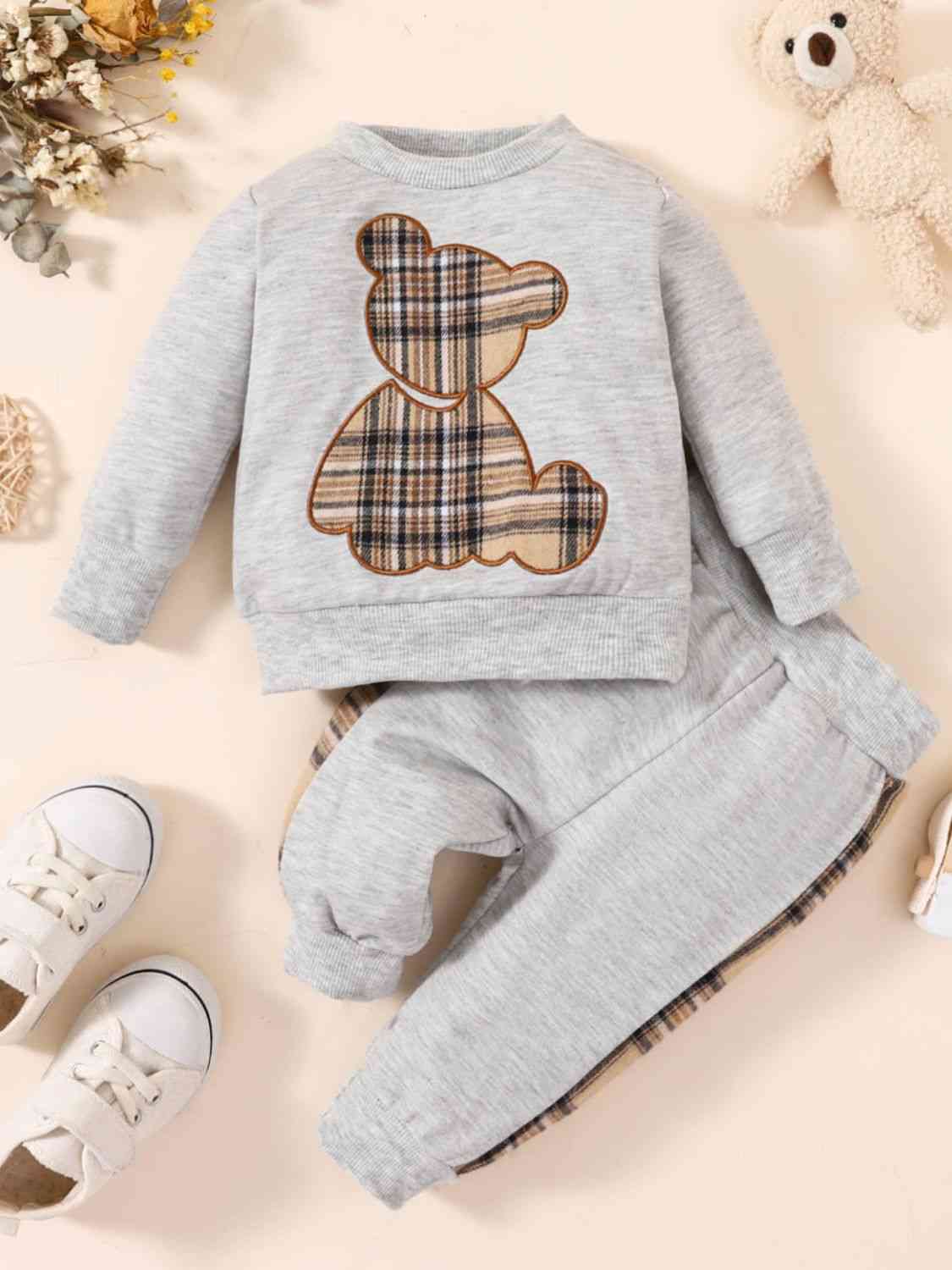 Baby Bear Graphic Sweater and Jogger Set - Ashley's Artistries