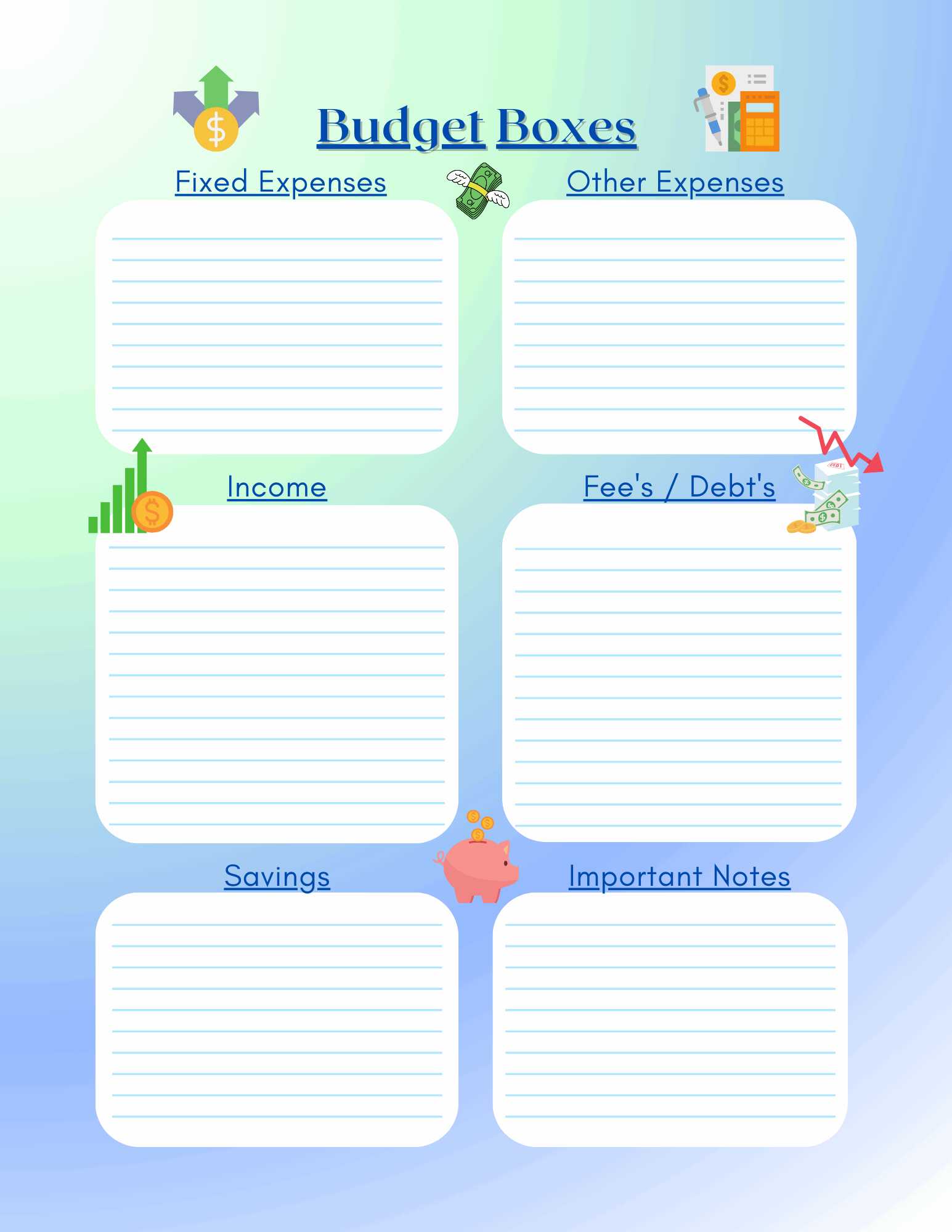 Budgeting and Savings Log Printables - Ashley's Artistries