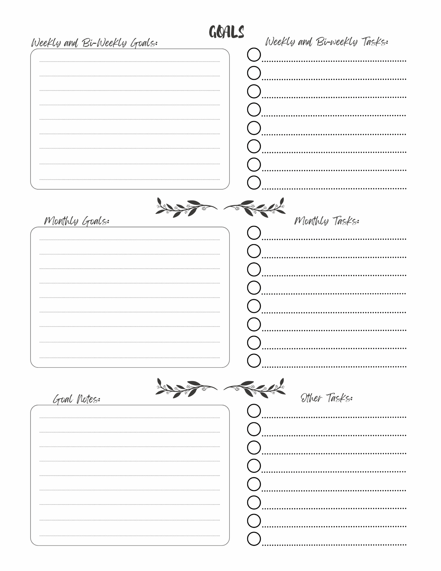 Elegant Daily Planner and Habit Tracking Set - Ashley's Artistries