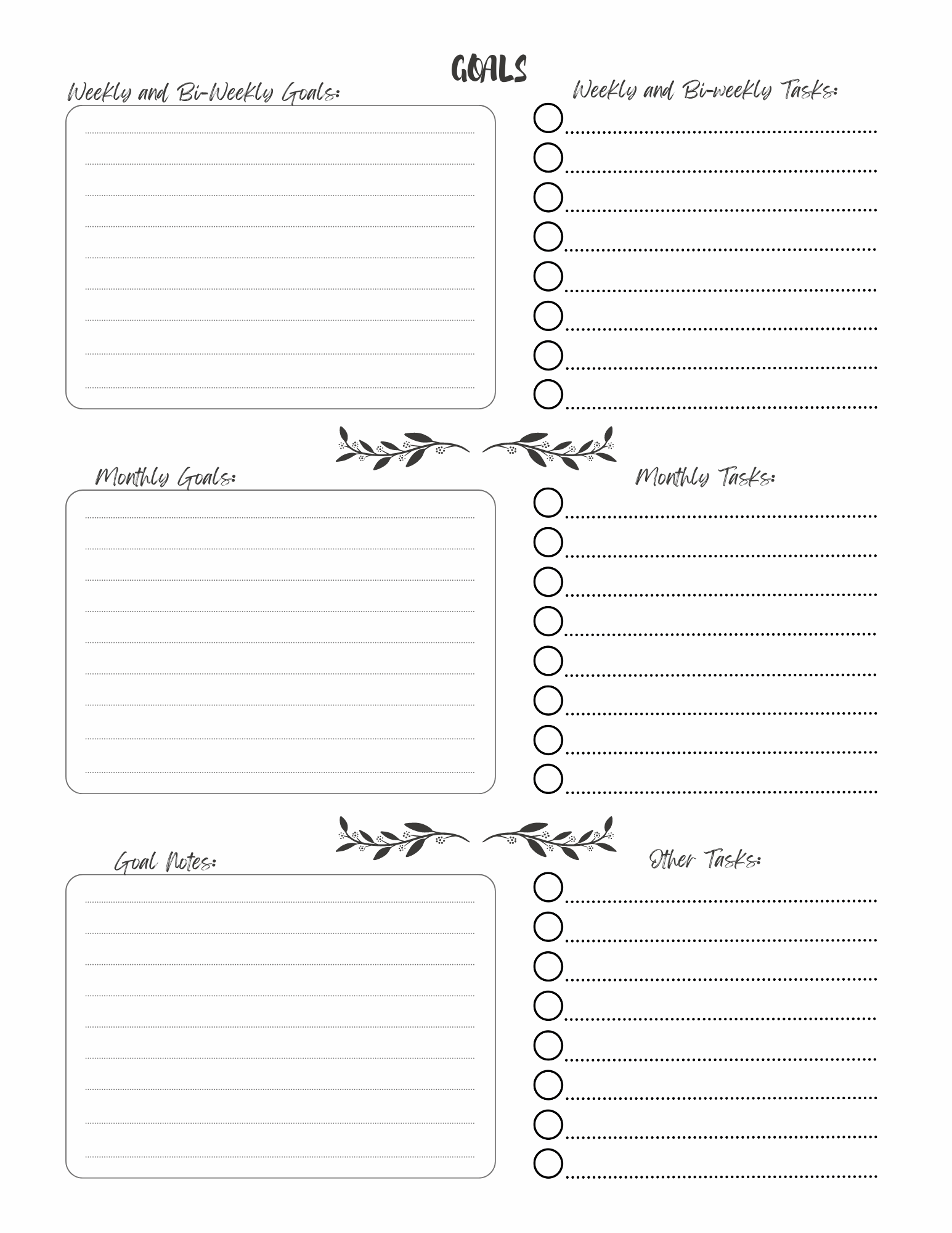 Elegant Daily Planner and Habit Tracking Set - Ashley's Artistries