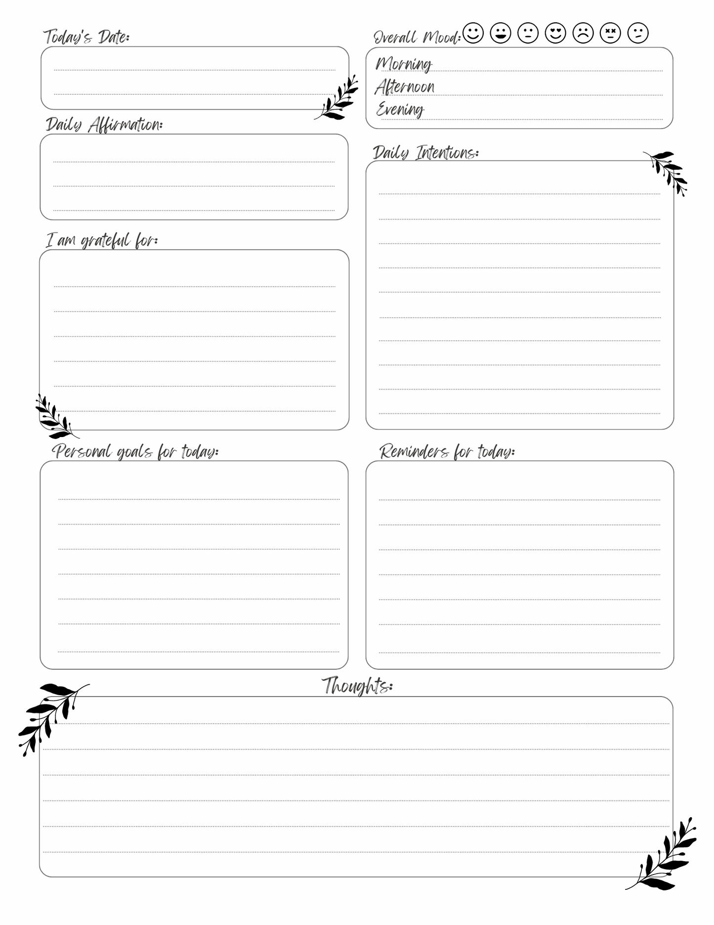 Elegant Daily Planner and Habit Tracking Set - Ashley's Artistries