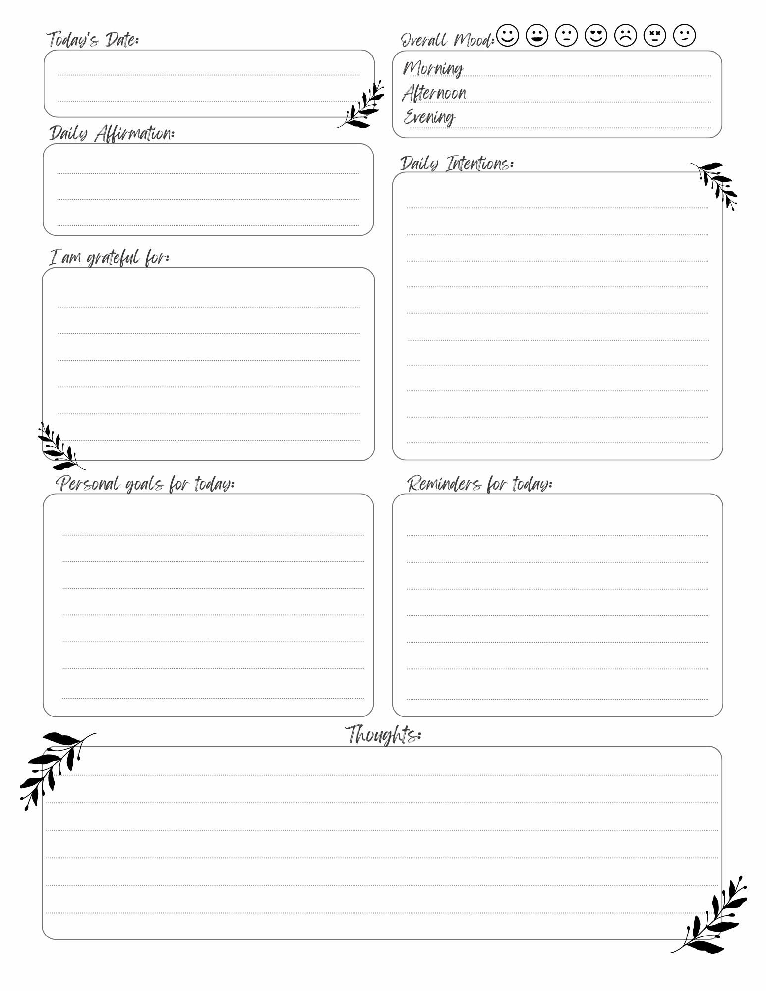 Elegant Daily Planner and Habit Tracking Set - Ashley's Artistries