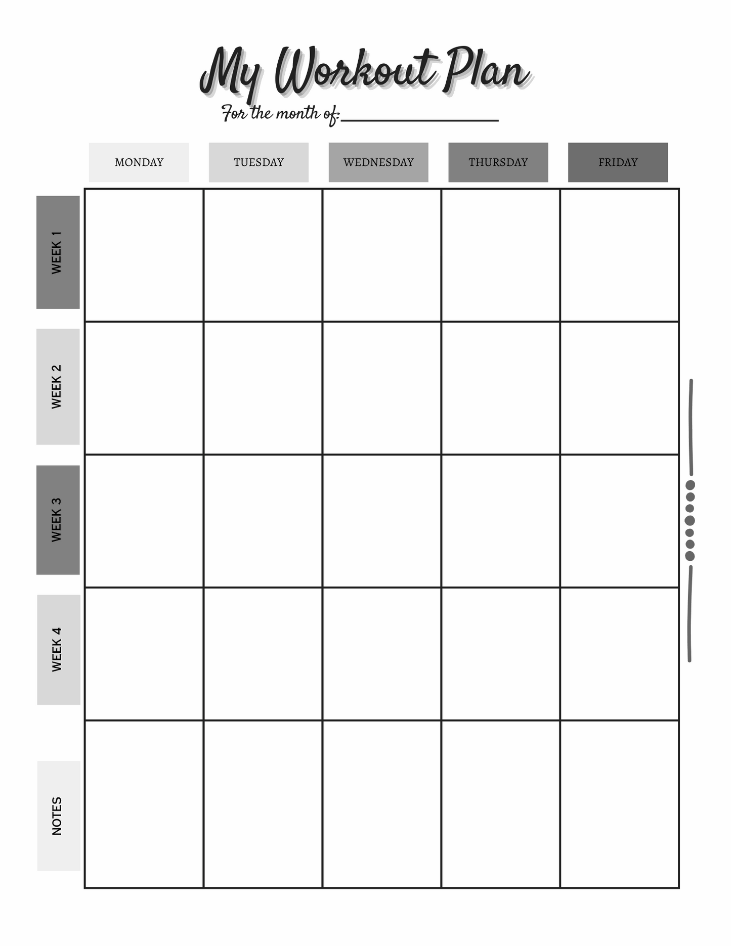 Exercise log & Meal Planning set - Ashley's Artistries