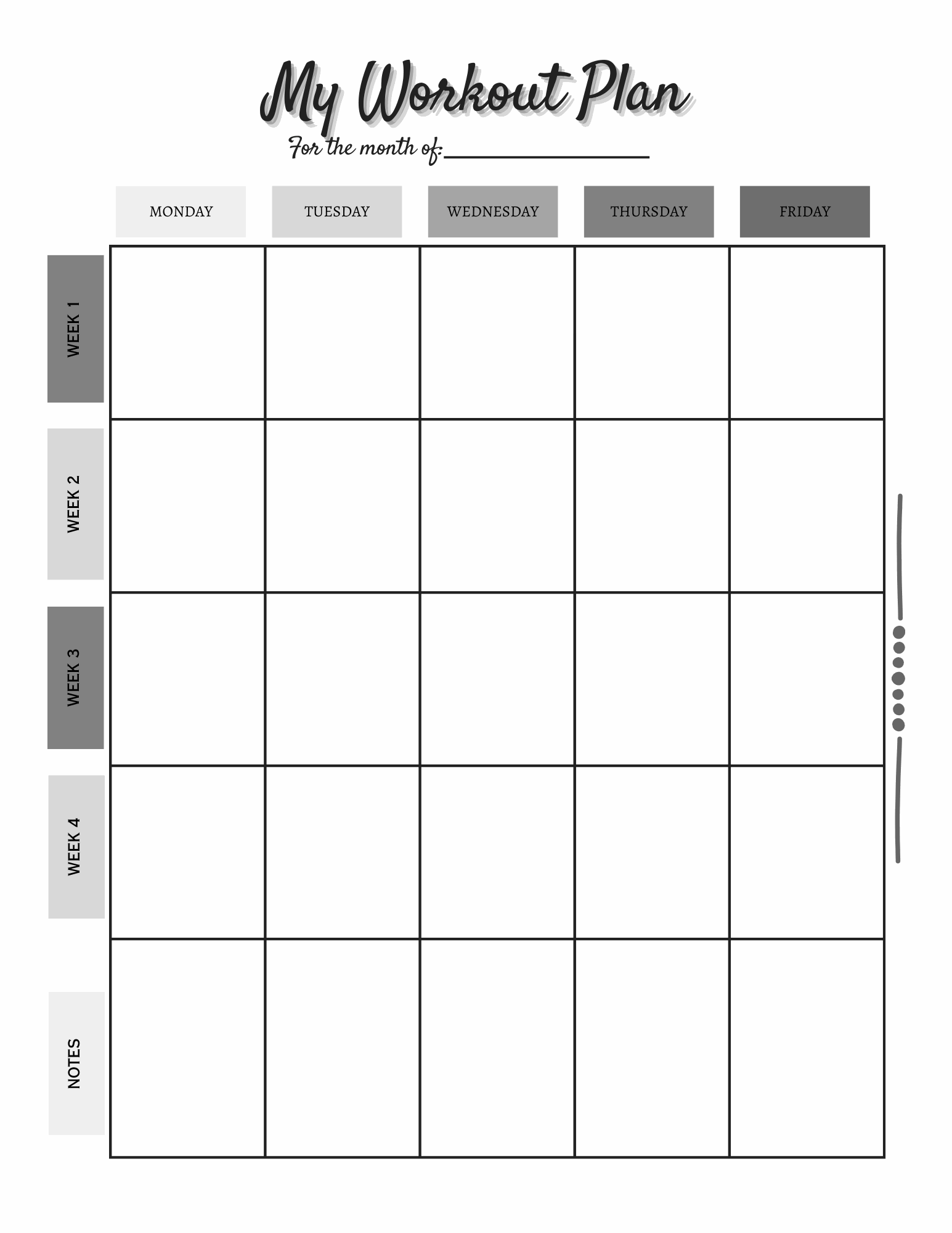 Exercise log & Meal Planning set - Ashley's Artistries