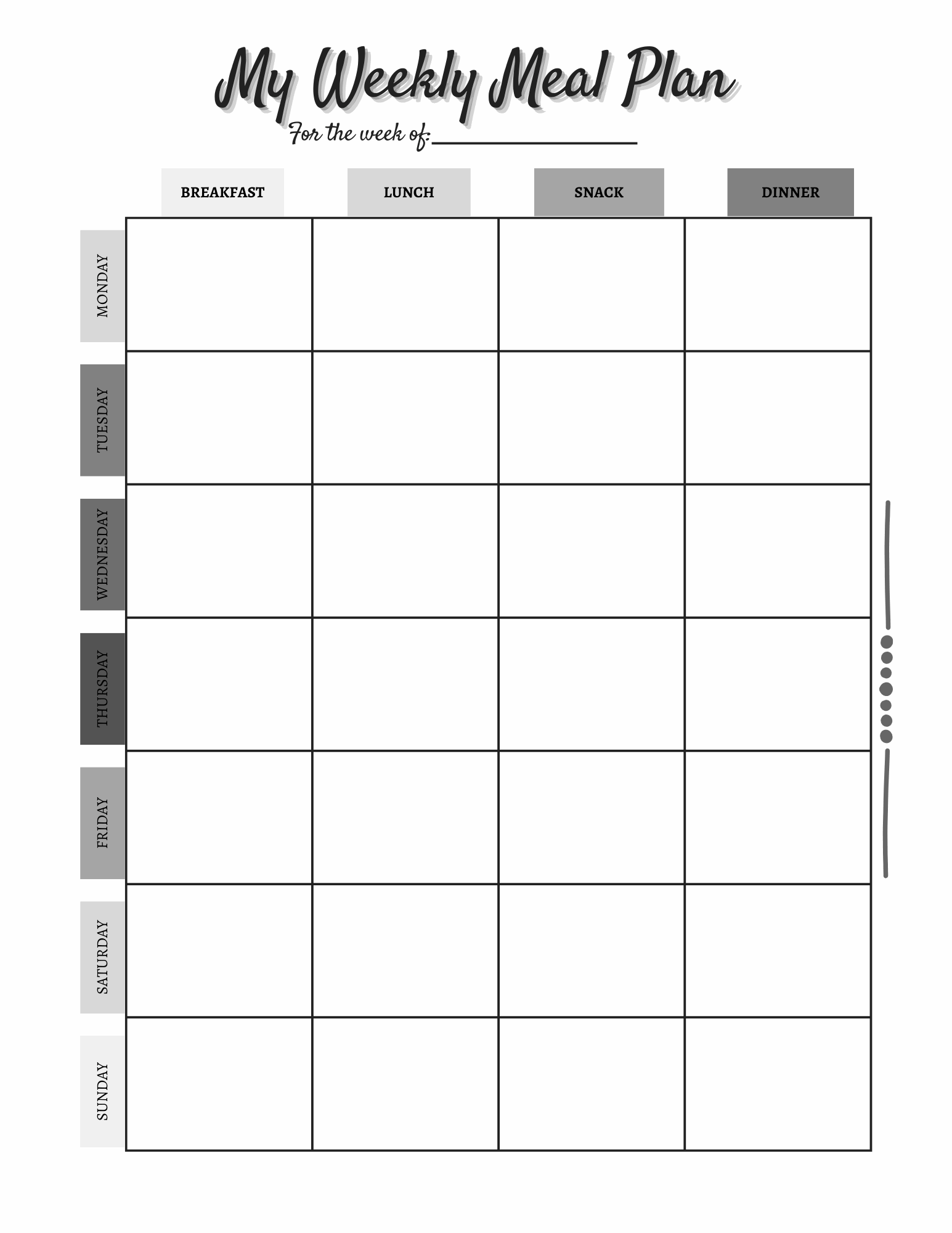 Exercise log & Meal Planning set - Ashley's Artistries