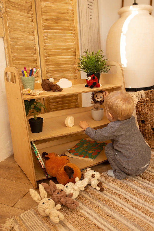 Montessori Wooden Toy Shelf - Ashley's Artistries