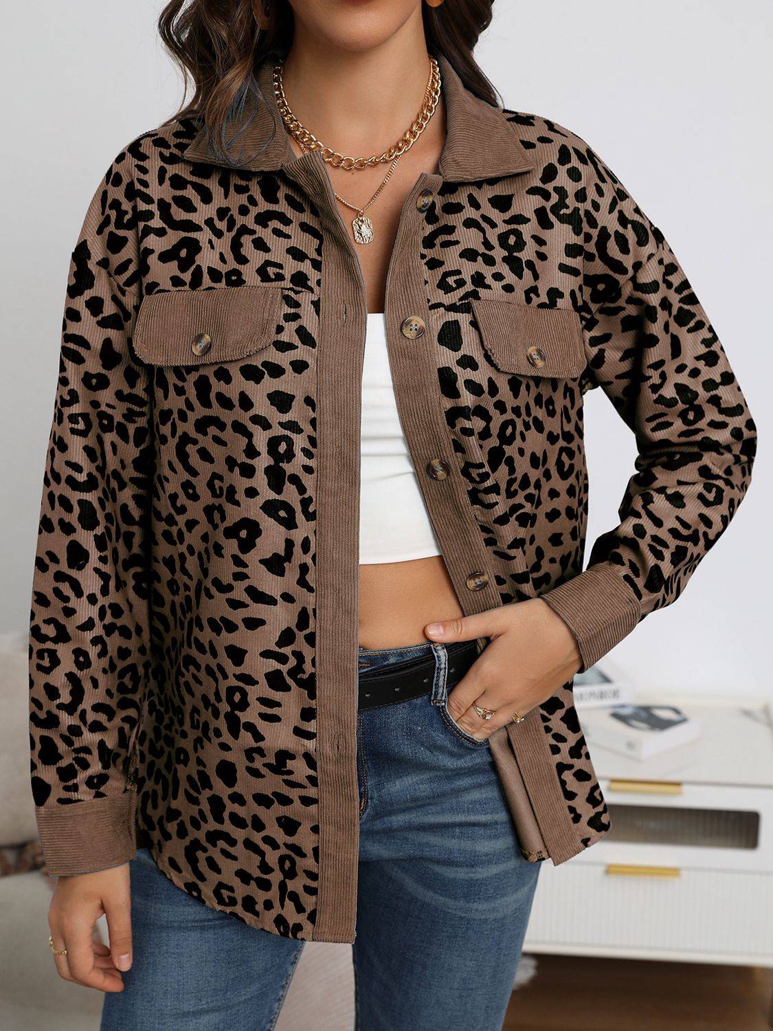 Leopard Print Button Up - Ashley's Artistries