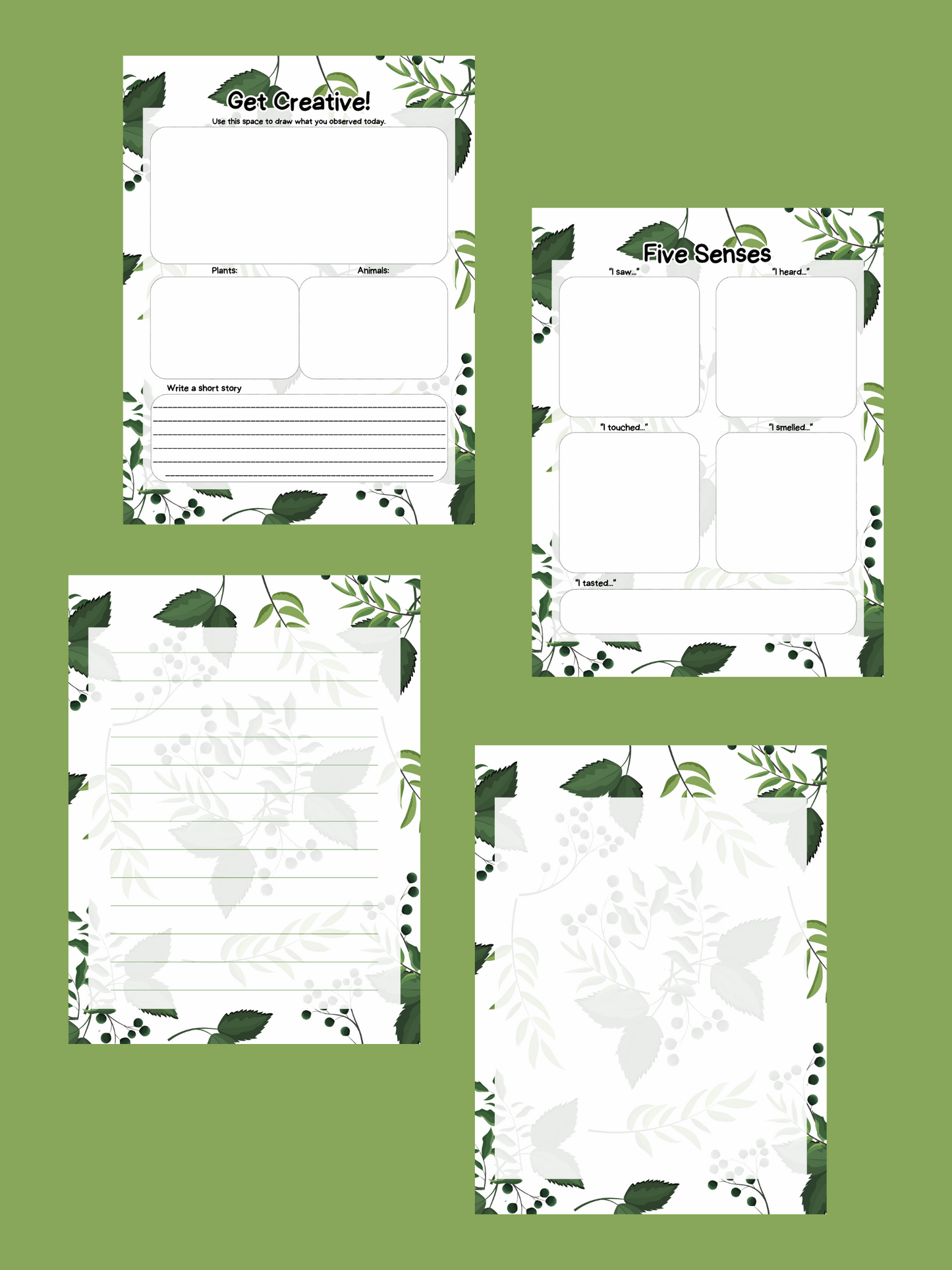 Nature Journal Printables - Ashley's Artistries