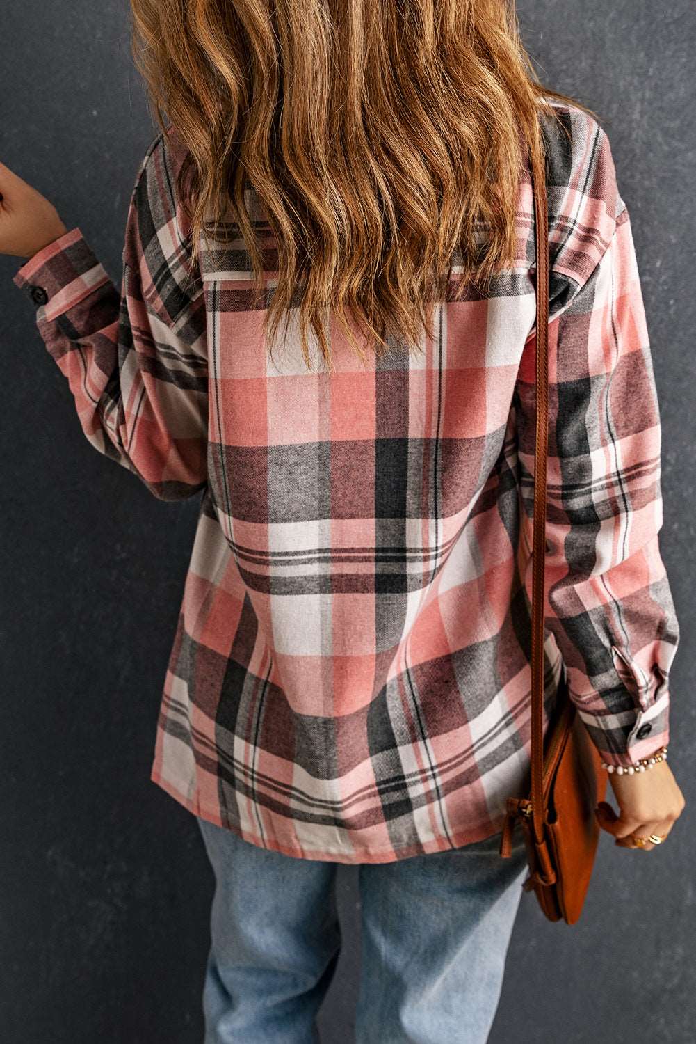 Plaid Dropped Shoulder Long sleeve Shirt - Ashley's Artistries