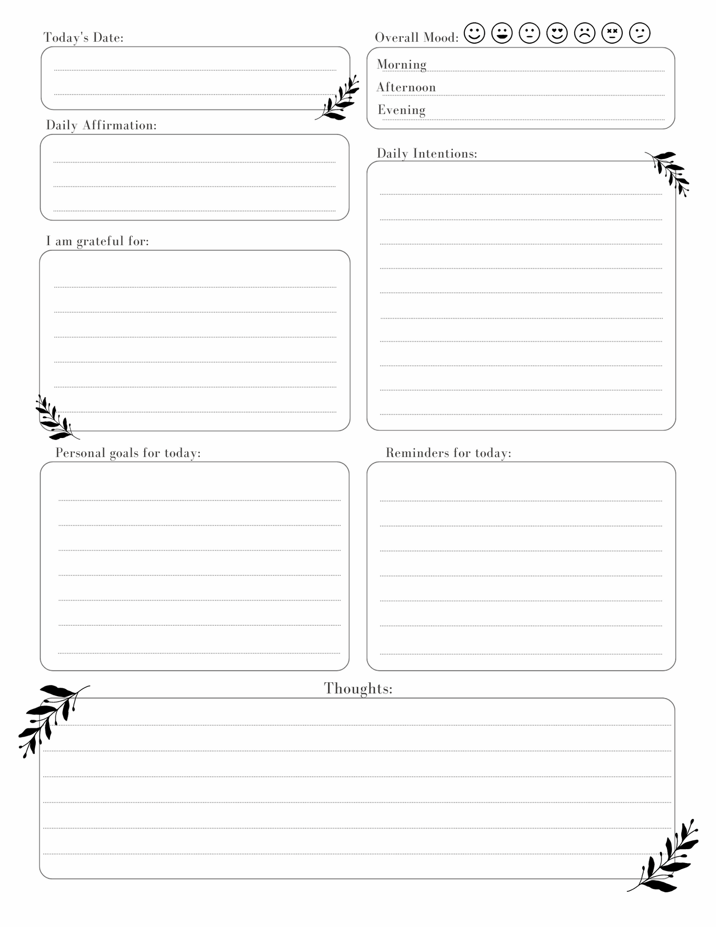 Printable Daily Planner +Goals & Habits - Ashley's Artistries