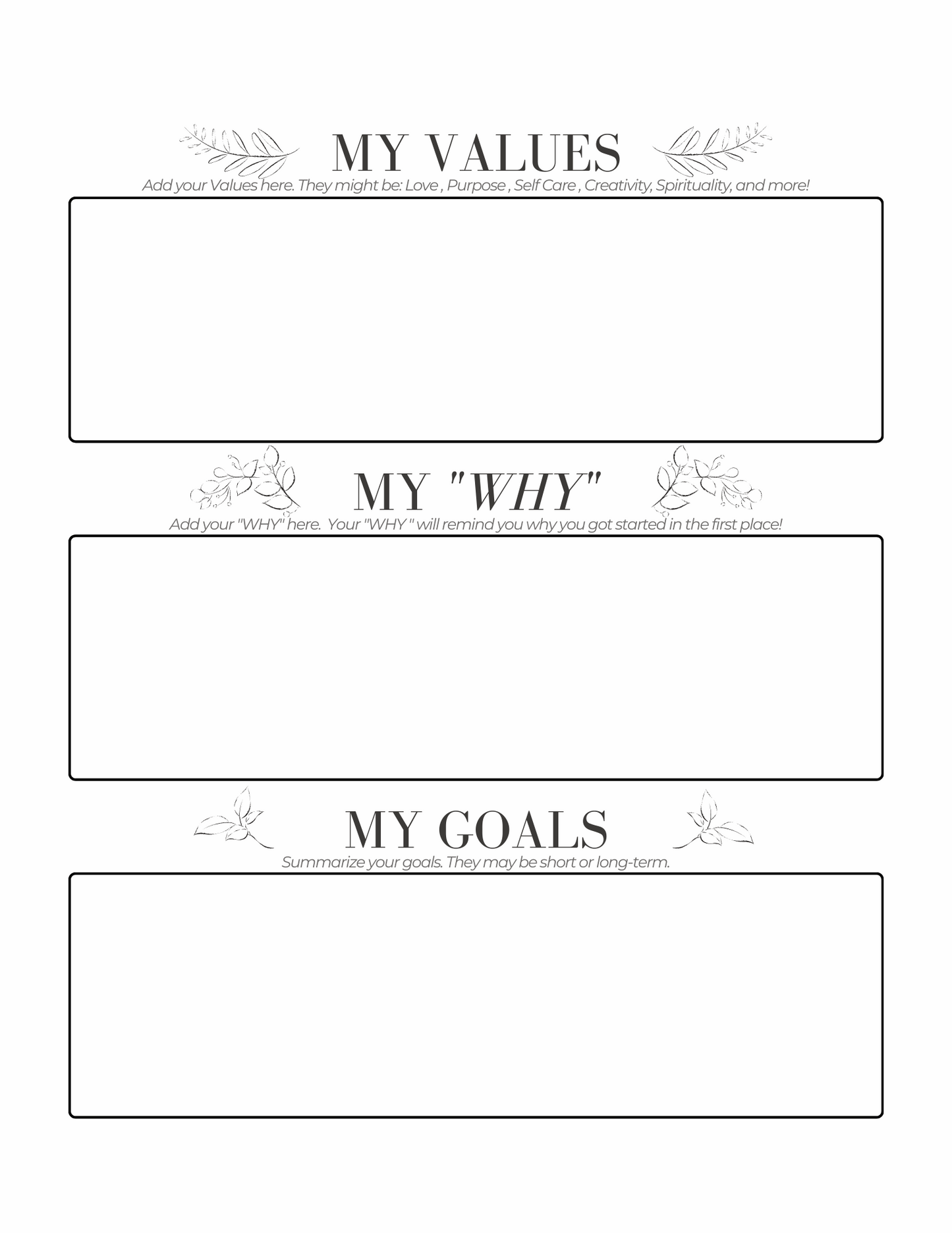 Printable Daily Planner +Goals & Habits - Ashley's Artistries