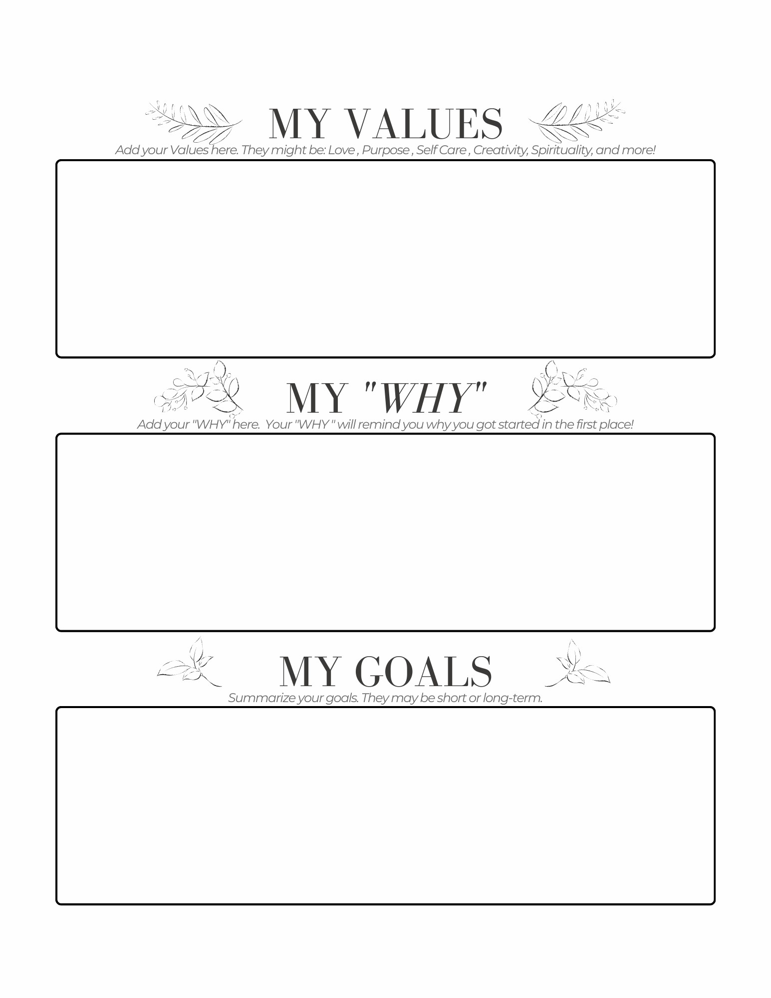 Printable Daily Planner +Goals & Habits - Ashley's Artistries