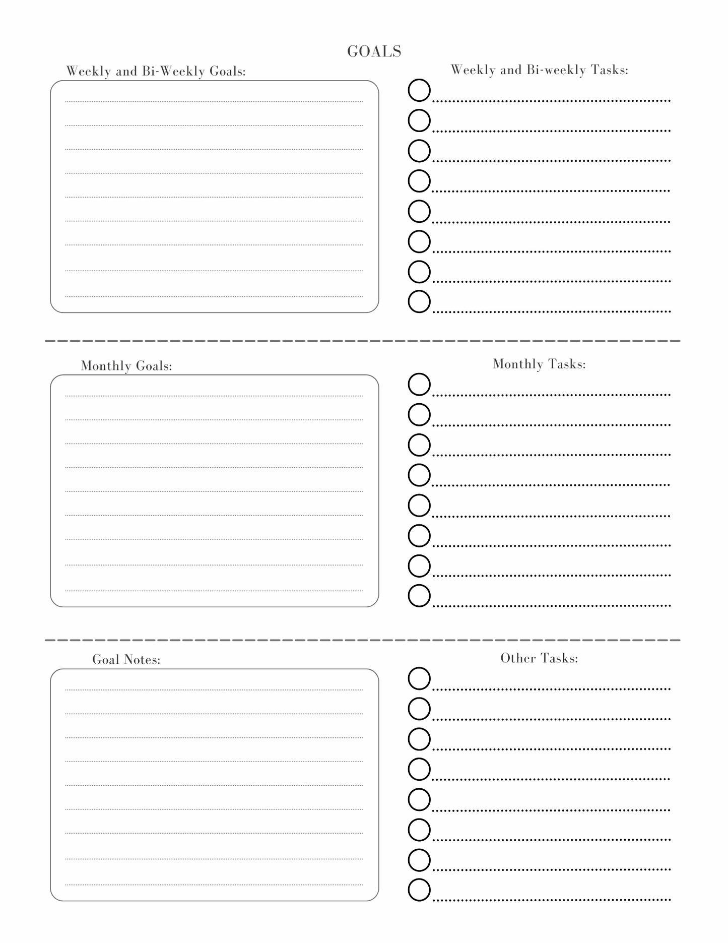 Printable Daily Planner +Goals & Habits - Ashley's Artistries