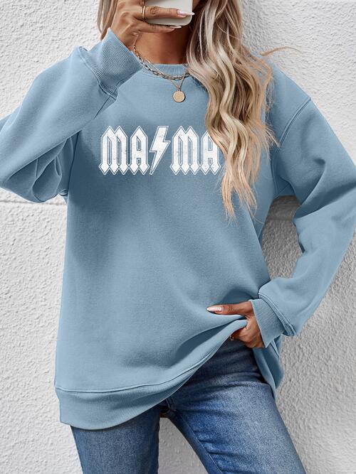 Mama Graphic Dropped Shoulder Sweater - Ashley's Artistries