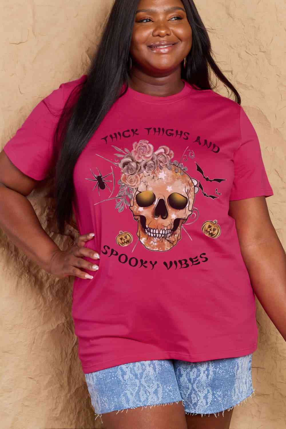 THICK THIGHS AND SPOOKY VIBES T-Shirt - Ashley's Artistries