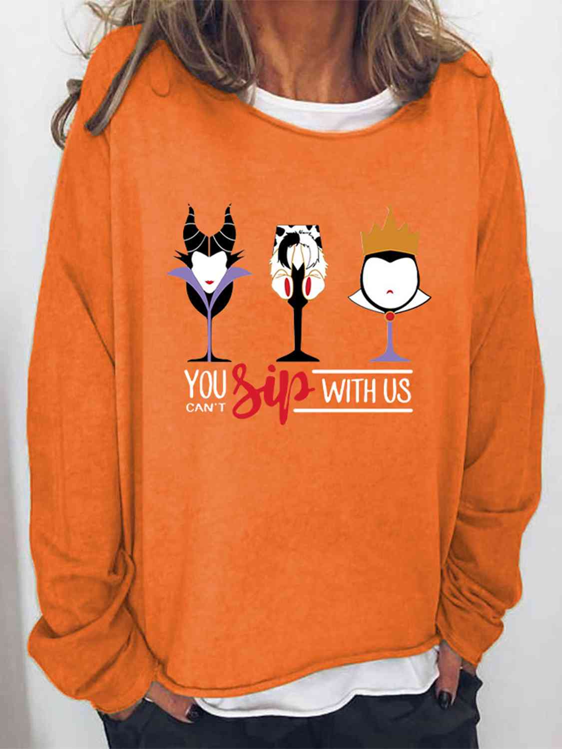 YOU CAN'T SIP WITH US Graphic Sweater - Ashley's Artistries