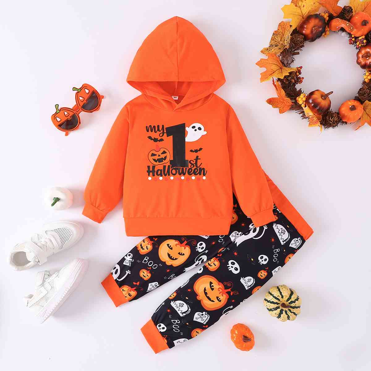 BOO Graphic Hoodie and Pants Set - Ashley's Artistries